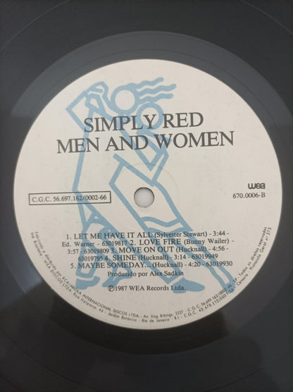 Disco Vinil Men And Women Simply Red Com Encarte A