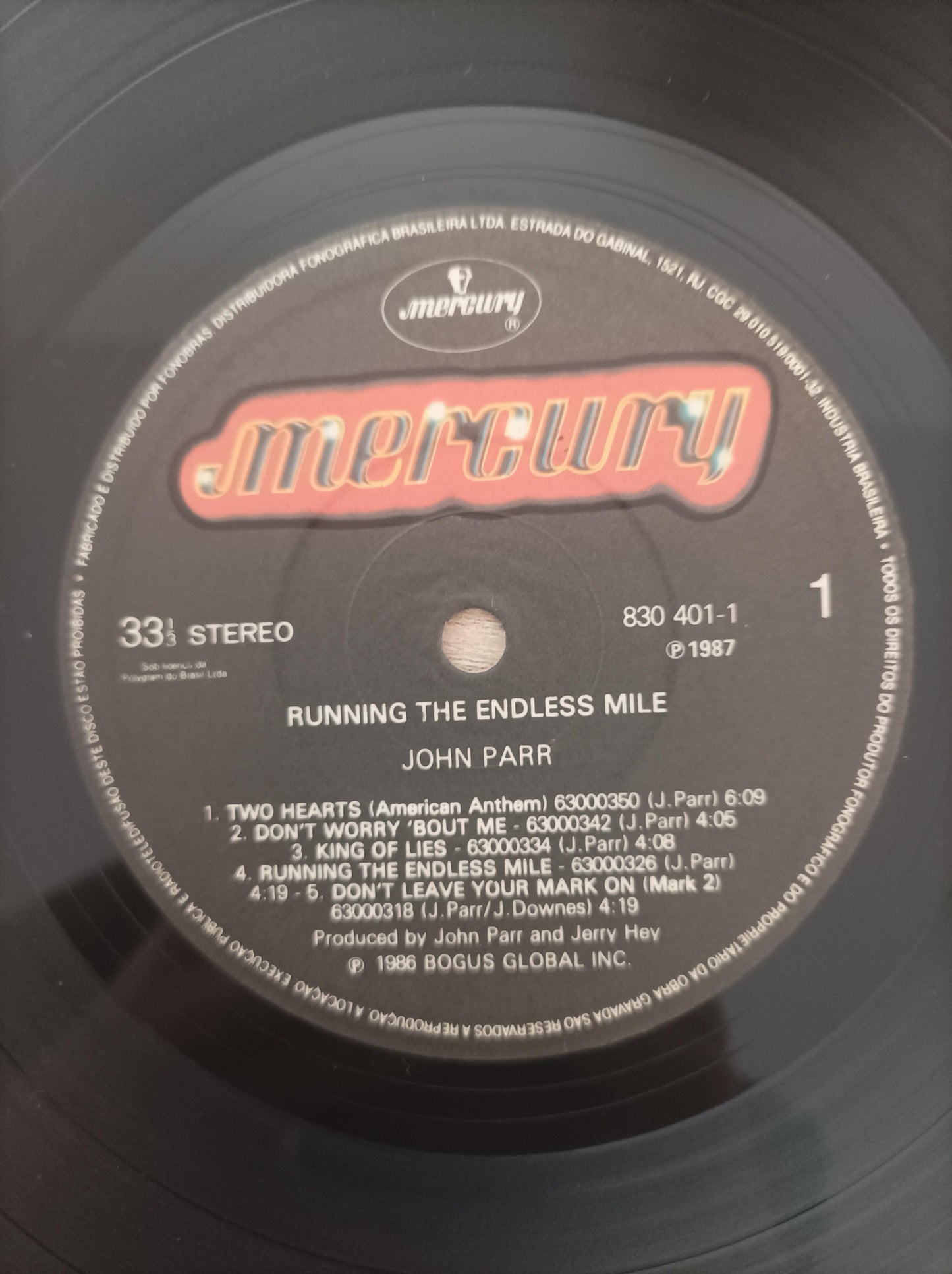 Lp Vinil John Parr Running The Endless Mile