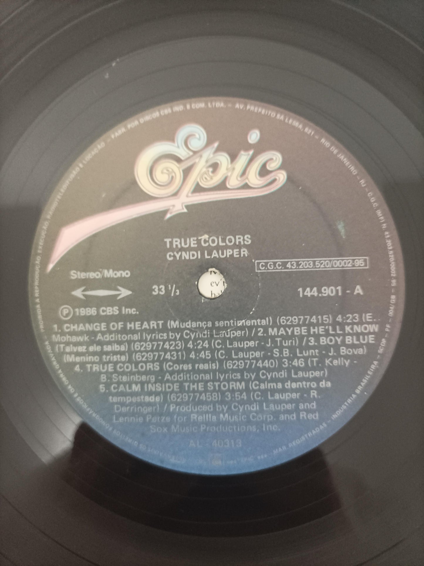 Lp Vinil Cyndi Lauper True Colors Com Encarte