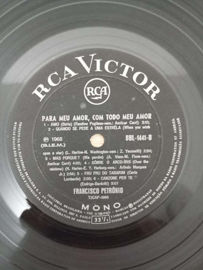 Lp Vinil Francisco Petrônio Para Meu Amor, Com Todo Meu Amor