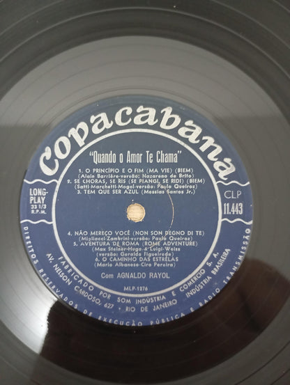 Lp Vinil Agnaldo Rayol Quando O Amor Te Chama