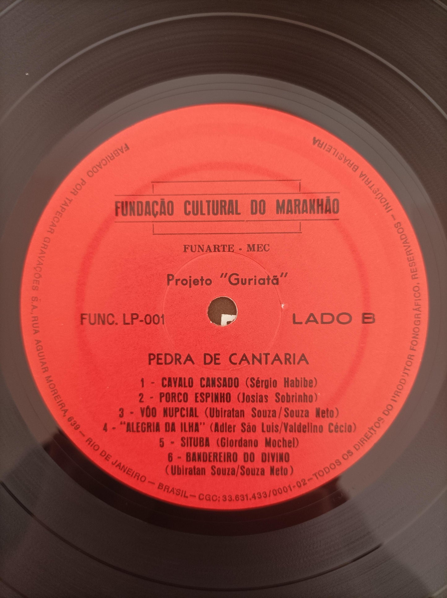 Lp Vinil Pedra De Cantaria Projeto Guriatã Com Encarte