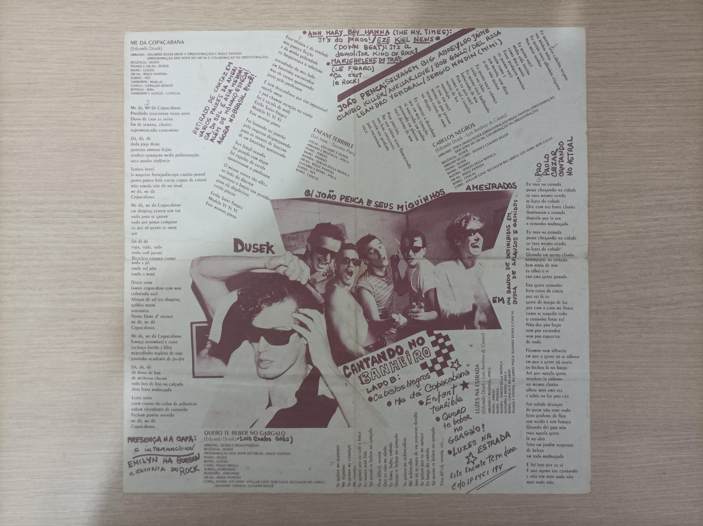 Lp Vinil Eduardo Dusek Cantando No Banheiro Com Encarte