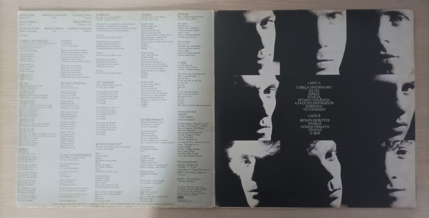 Disco Vinil Cabeça Dinossauro Titãs Capa Dupla A