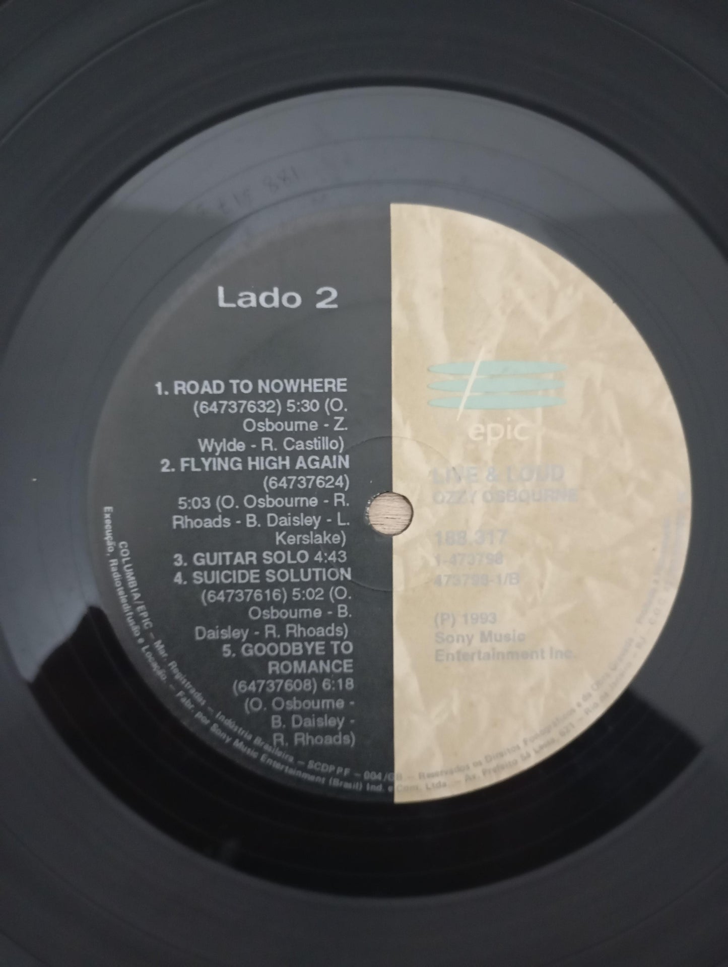 Lp Vinil Ozzy Osbourne Live & Loud Duplo