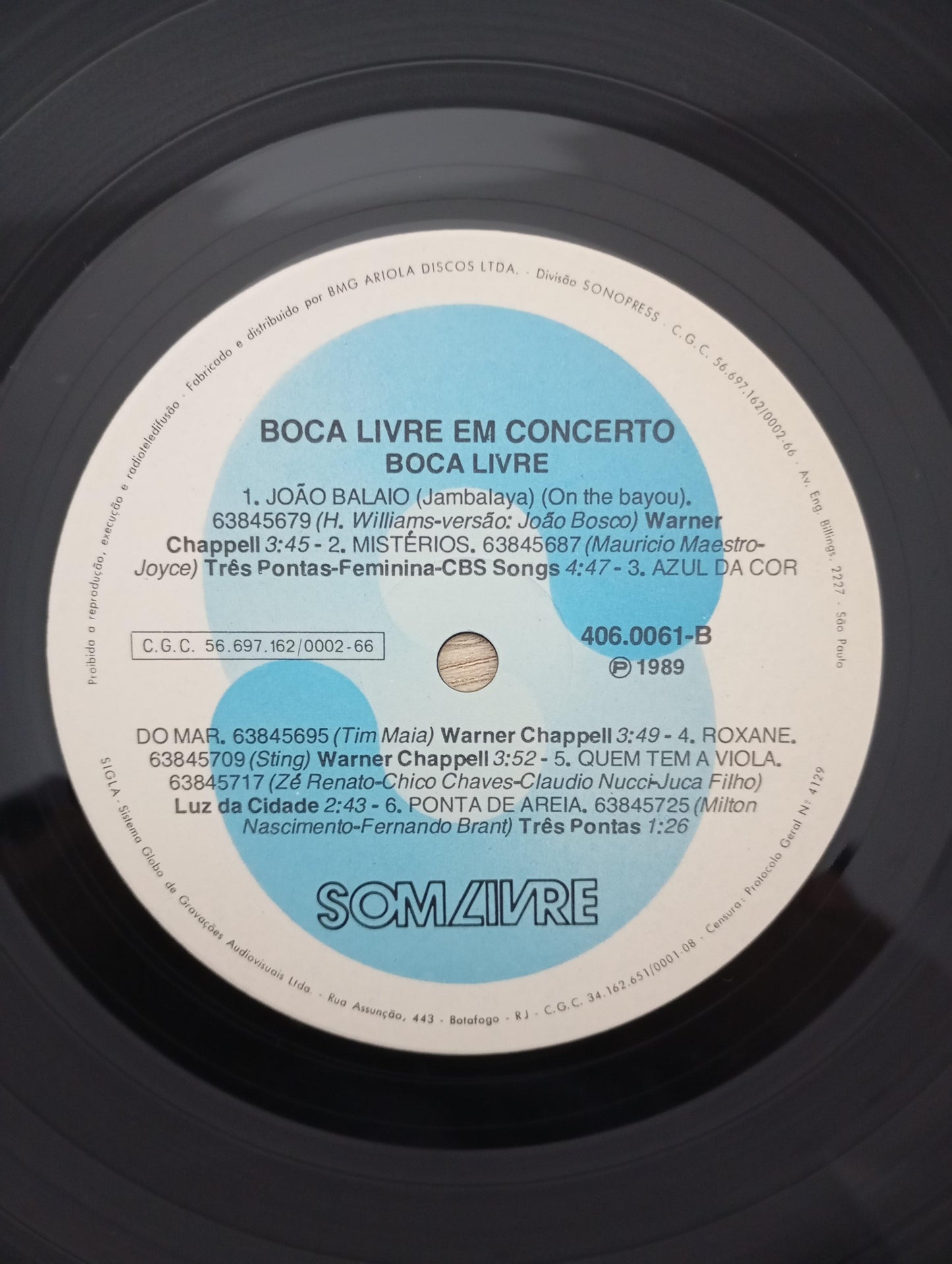 Lp Vinil Boca Livre Em Concerto Com Encarte
