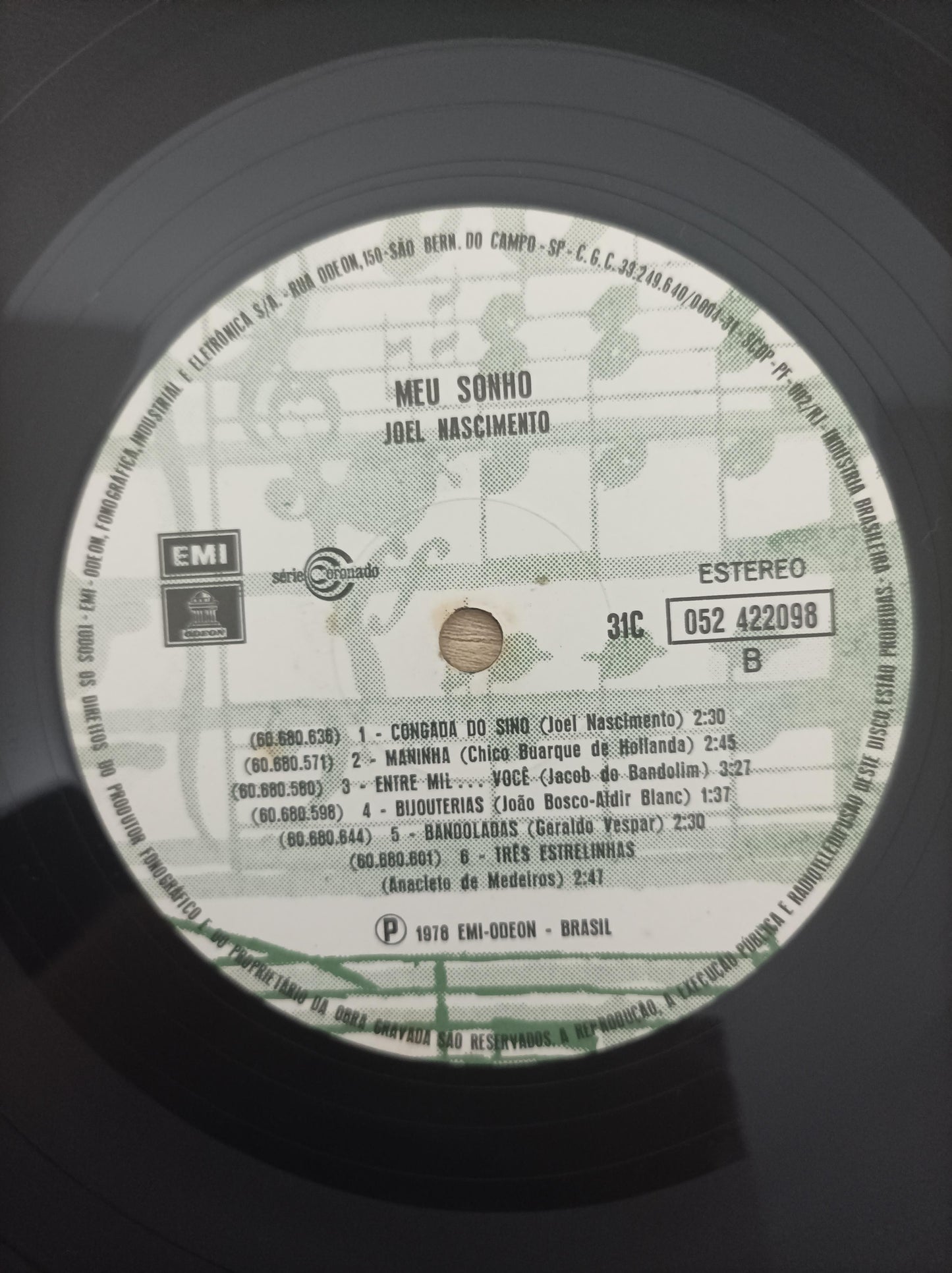Lp Vinil Joel Nascimento Meu Sonho