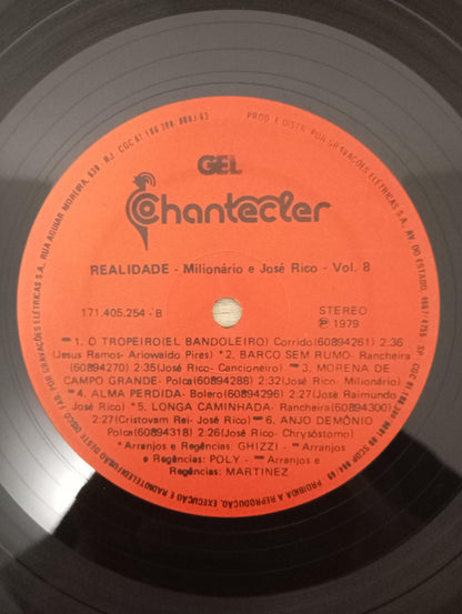 Lp Vinil Milionário & José Rico Volume 8
