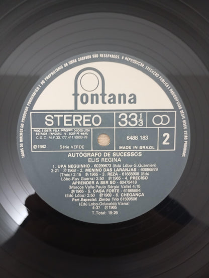 Lp Vinil Elis Regina Autógrafo De Sucessos-Elis Regina