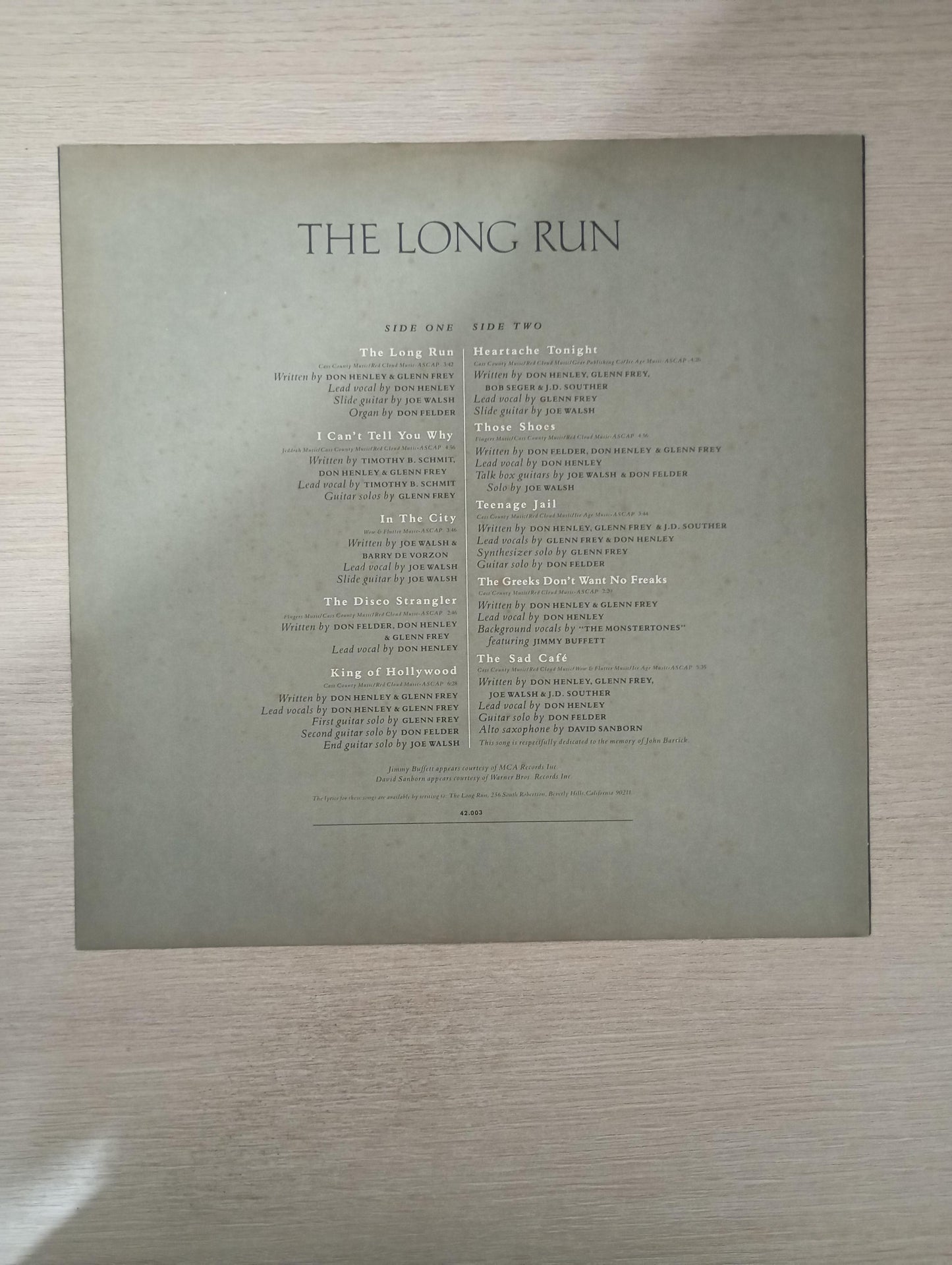 Lp Vinil Eagles The Long Run Capa Dupla Com Encarte