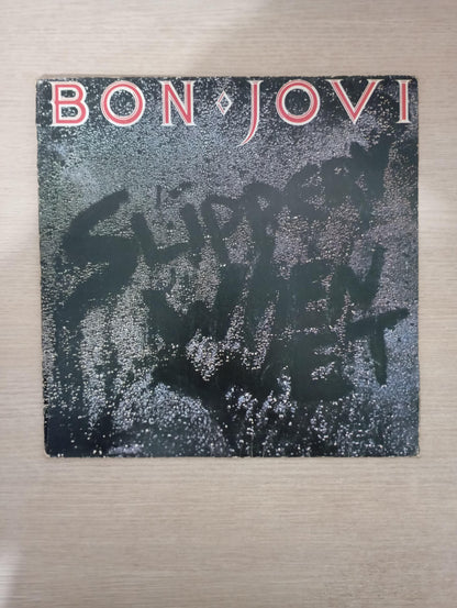 Lp Vinil Bon Jovi Slippery When Wet Com Encarte