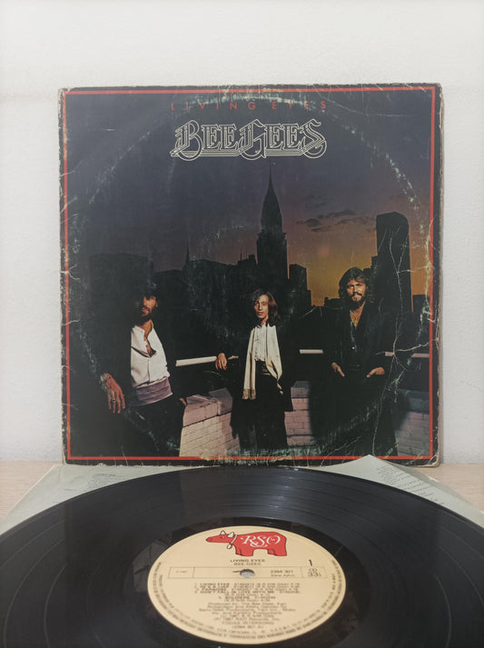 Disco Vinil Living Eyes Bee Gees Capa Dupla Com Encarte A