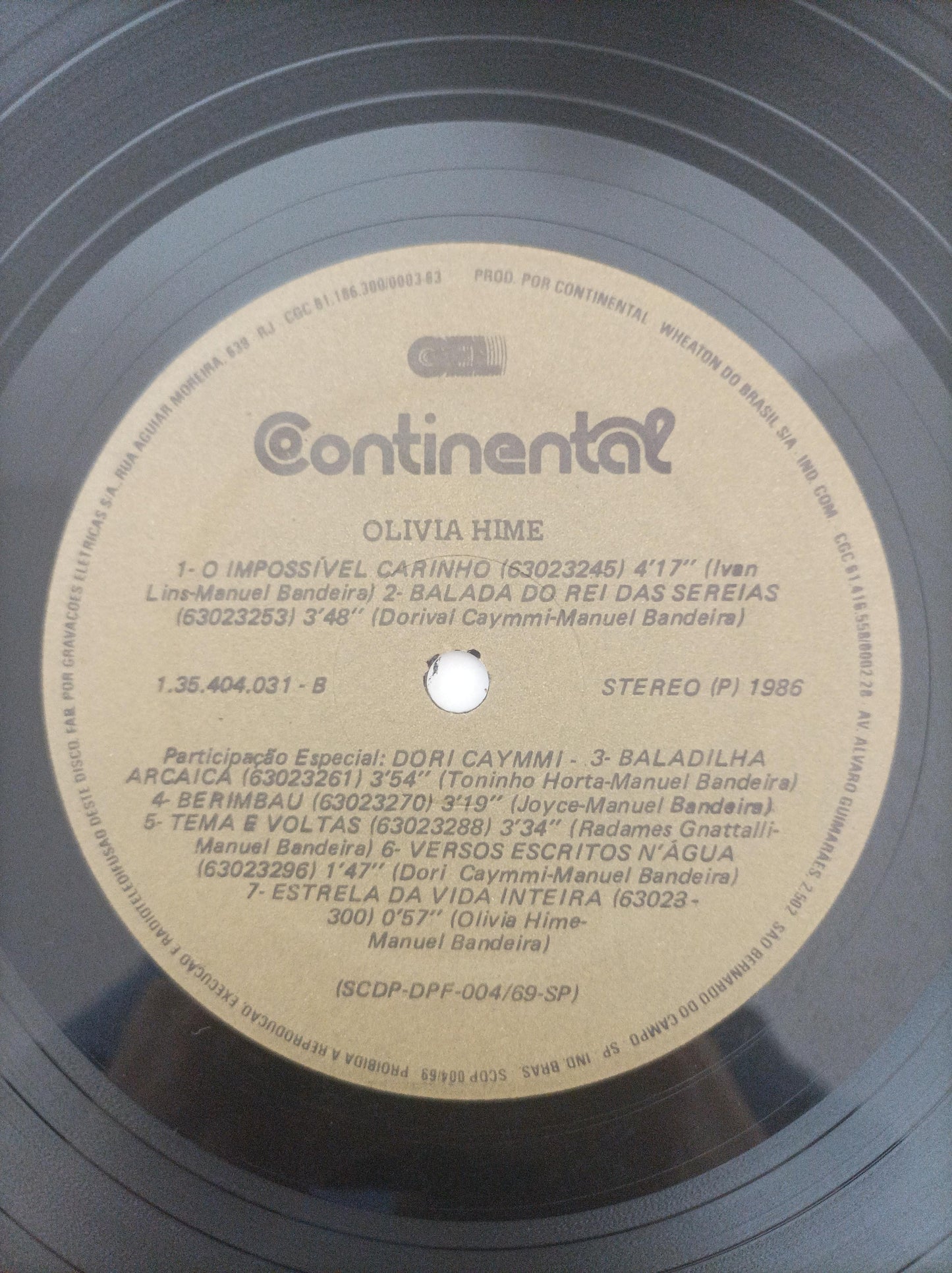 Lp Vinil Olivia Hime Estrela Da Vida Inteira Com Encarte