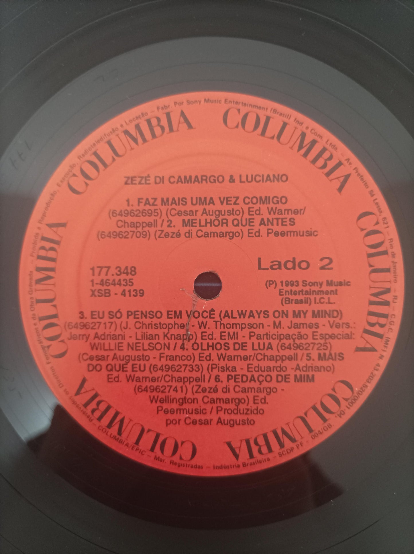 Lp Vinil Zezé Di Camargo & Luciano 1993 Com Encarte