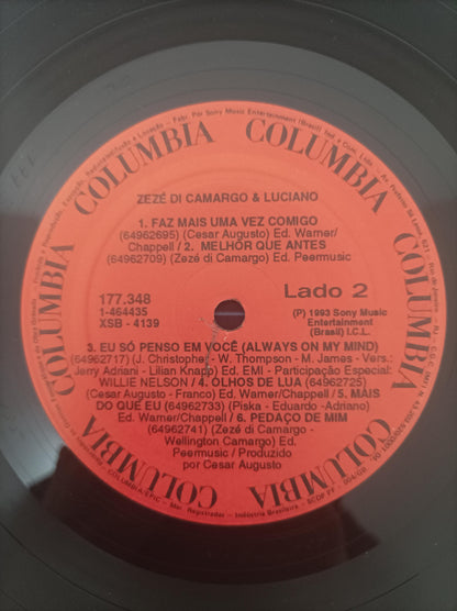 Lp Vinil Zezé Di Camargo & Luciano 1993 Com Encarte