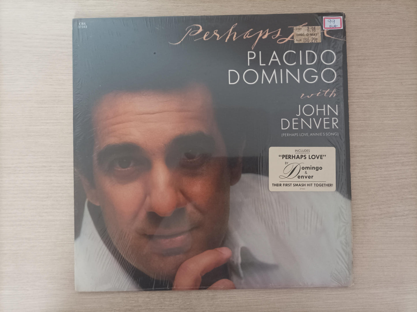 Lp Vinil Placido Domingo Perhaps Love Com Encarte Importado