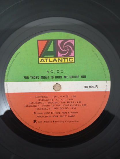 Lp Vinil AC/DC For Those About To Rock We Salute Capa Dupla