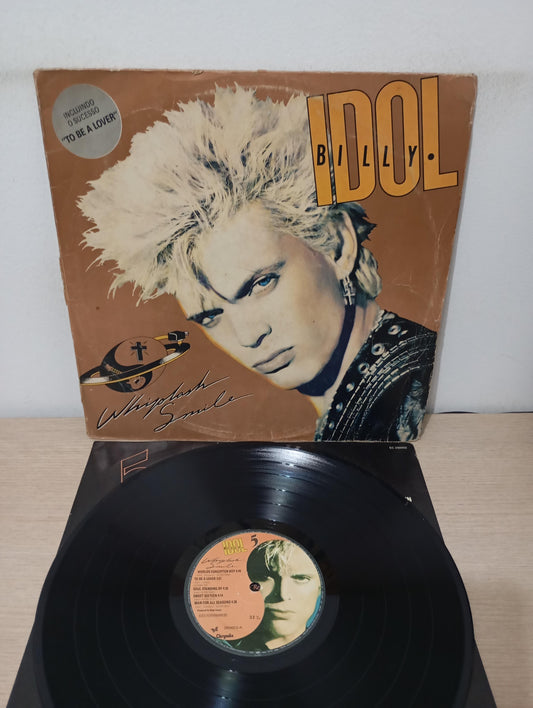 Lp Vinil Billy Idol Whiplash Smile Com Encarte