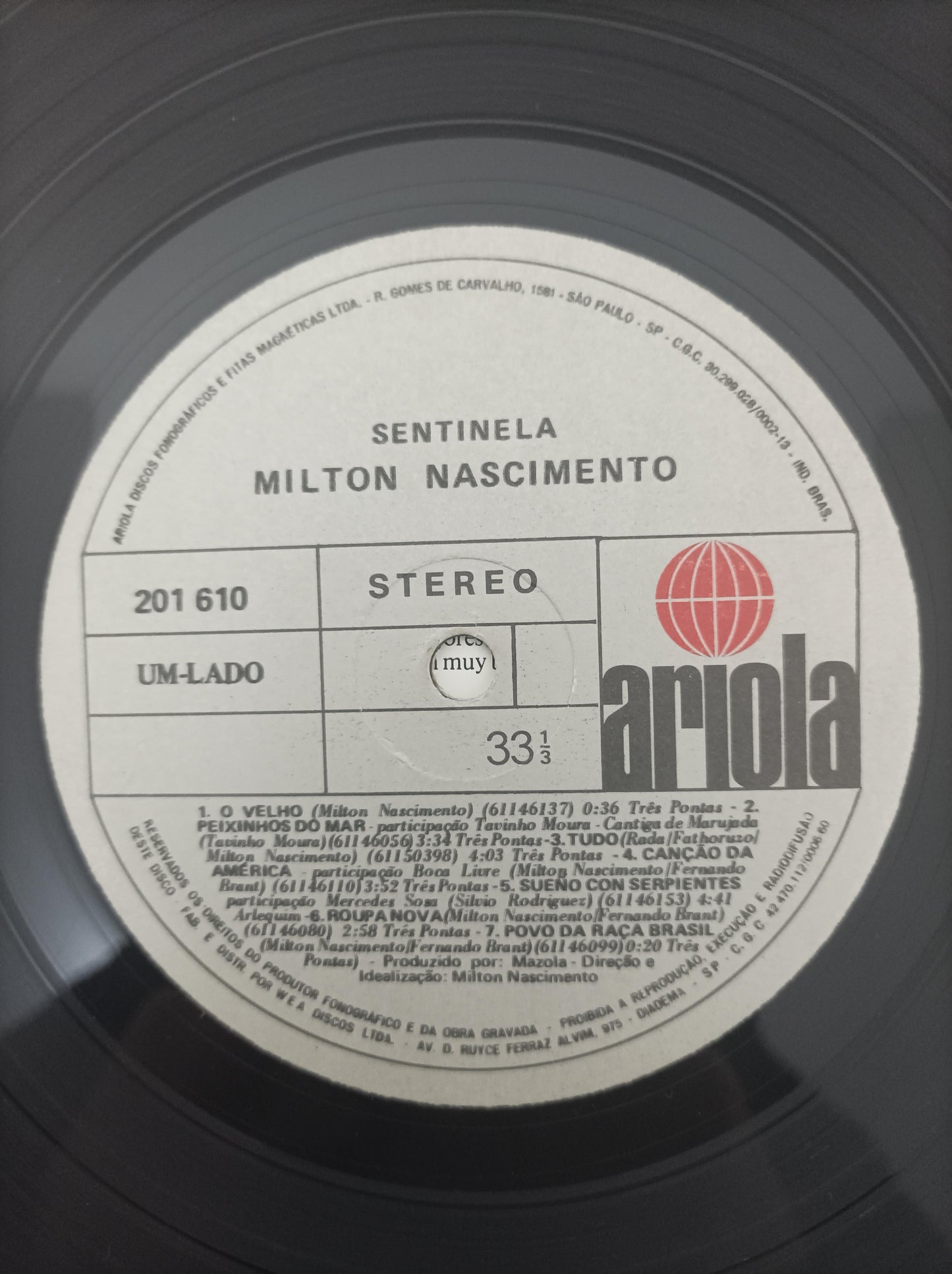Lp Vinil Milton Nascimento Sentinela Com Encarte