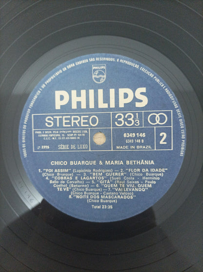 Lp Vinil Chico Buarque & Maria Bethânia Ao Vivo