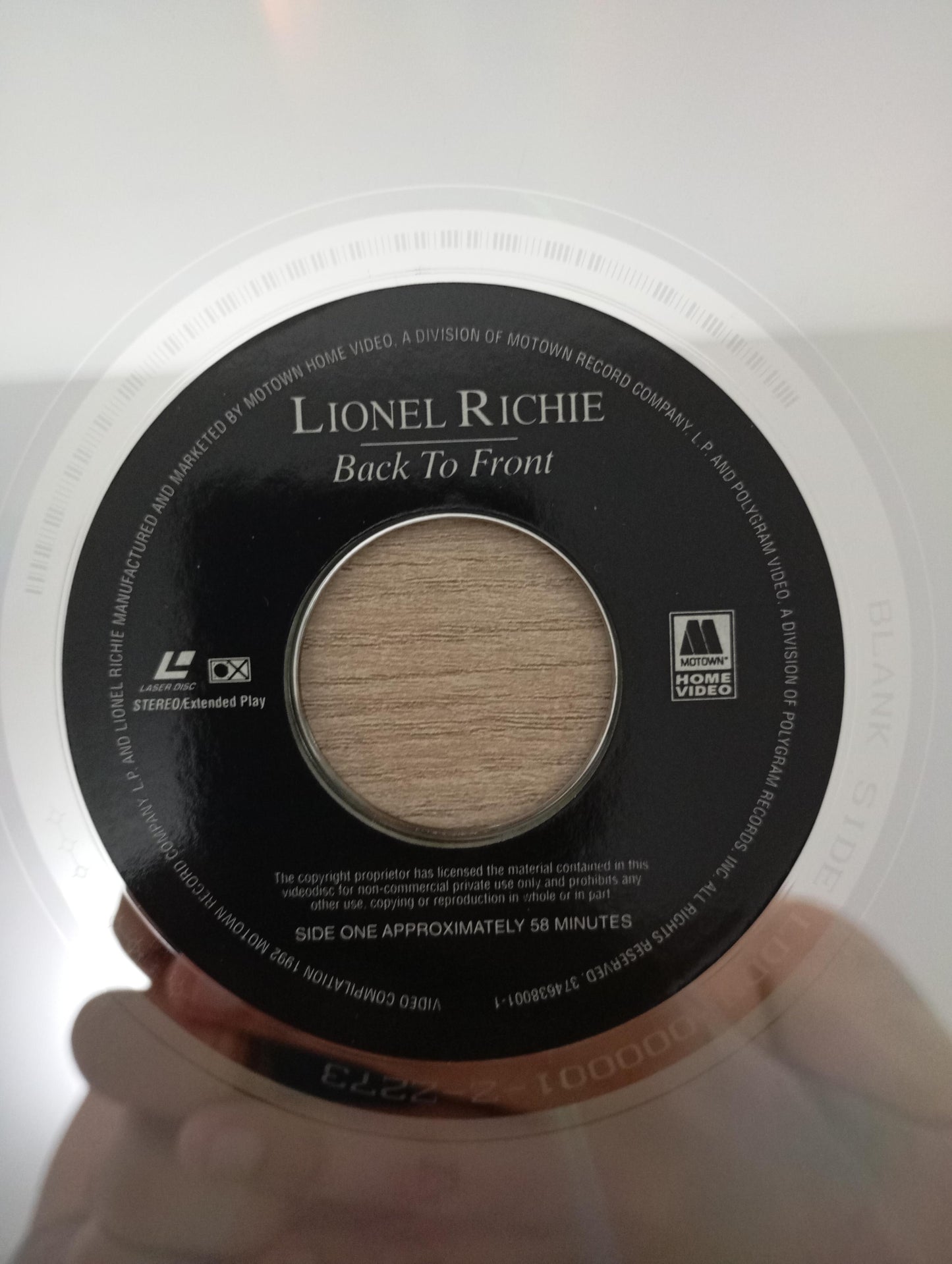 LD LaserDisc Lionel Richie Back To Front Importado