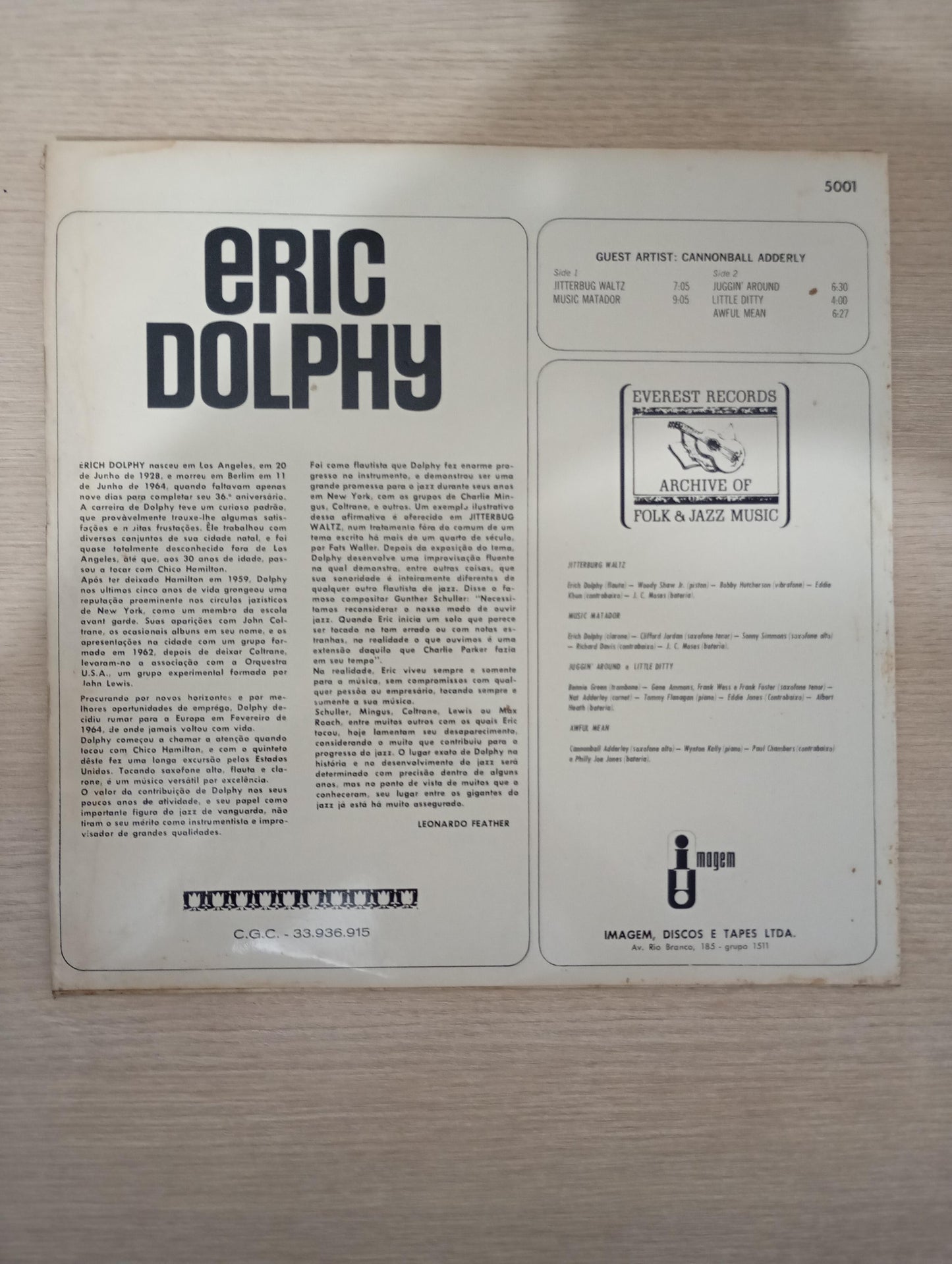 Lp Vinil Eric Dolphy 1969