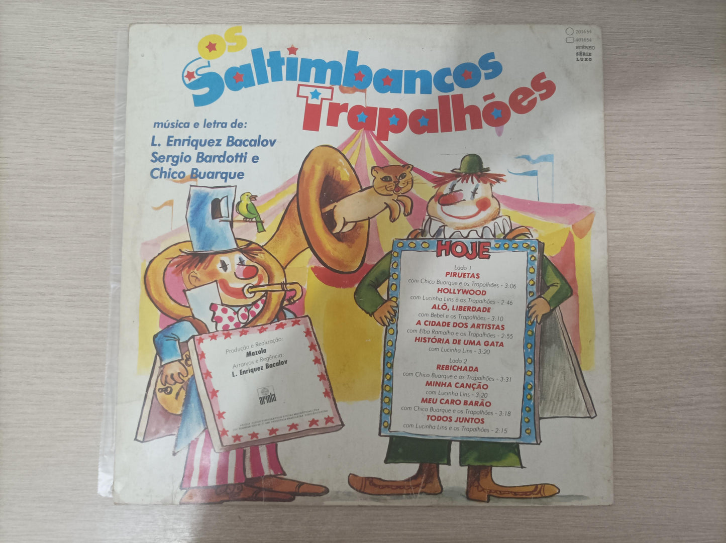 Lp Vinil Luis Bacalov Chico Buarque Saltimbancos Com Encarte