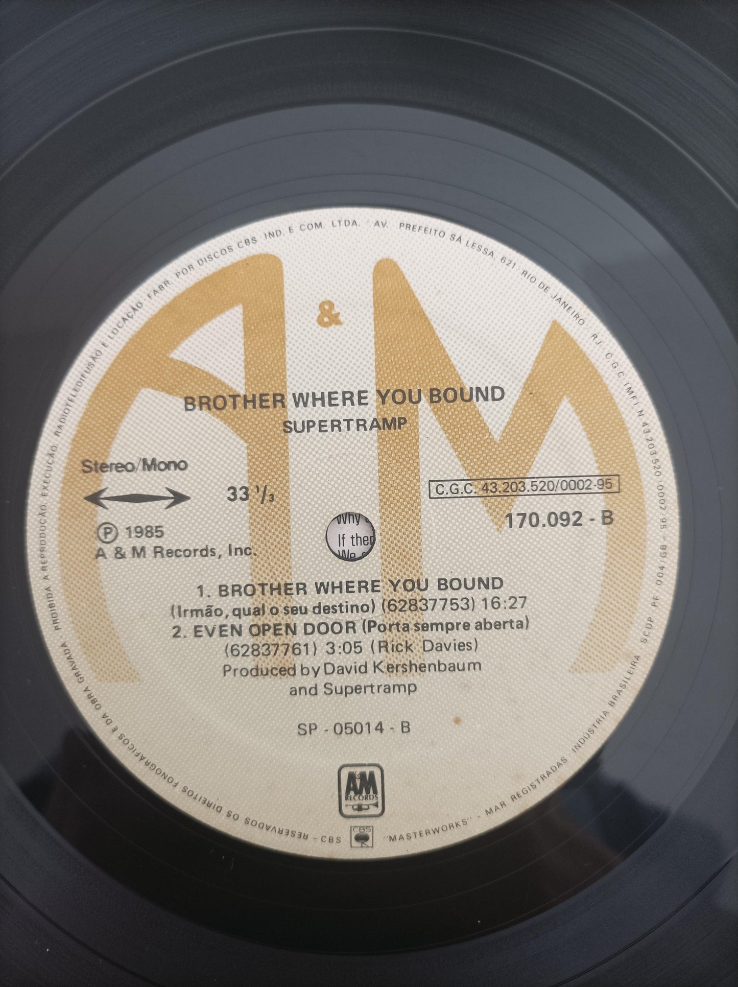 Lp Vinil Supertramp Brother Where You Bound Com Encarte