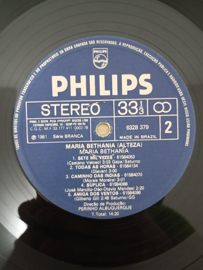 Lp Vinil Maria Bethânia Alteza