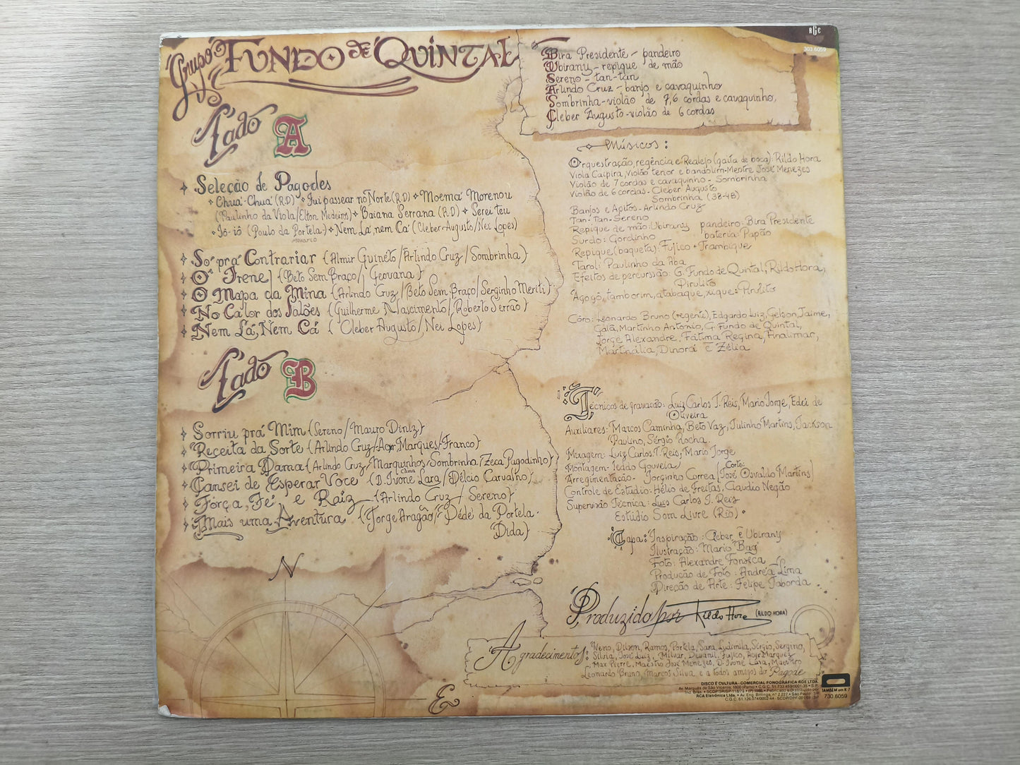 Lp Vinil Fundo de Quintal O Mapa Da Mina