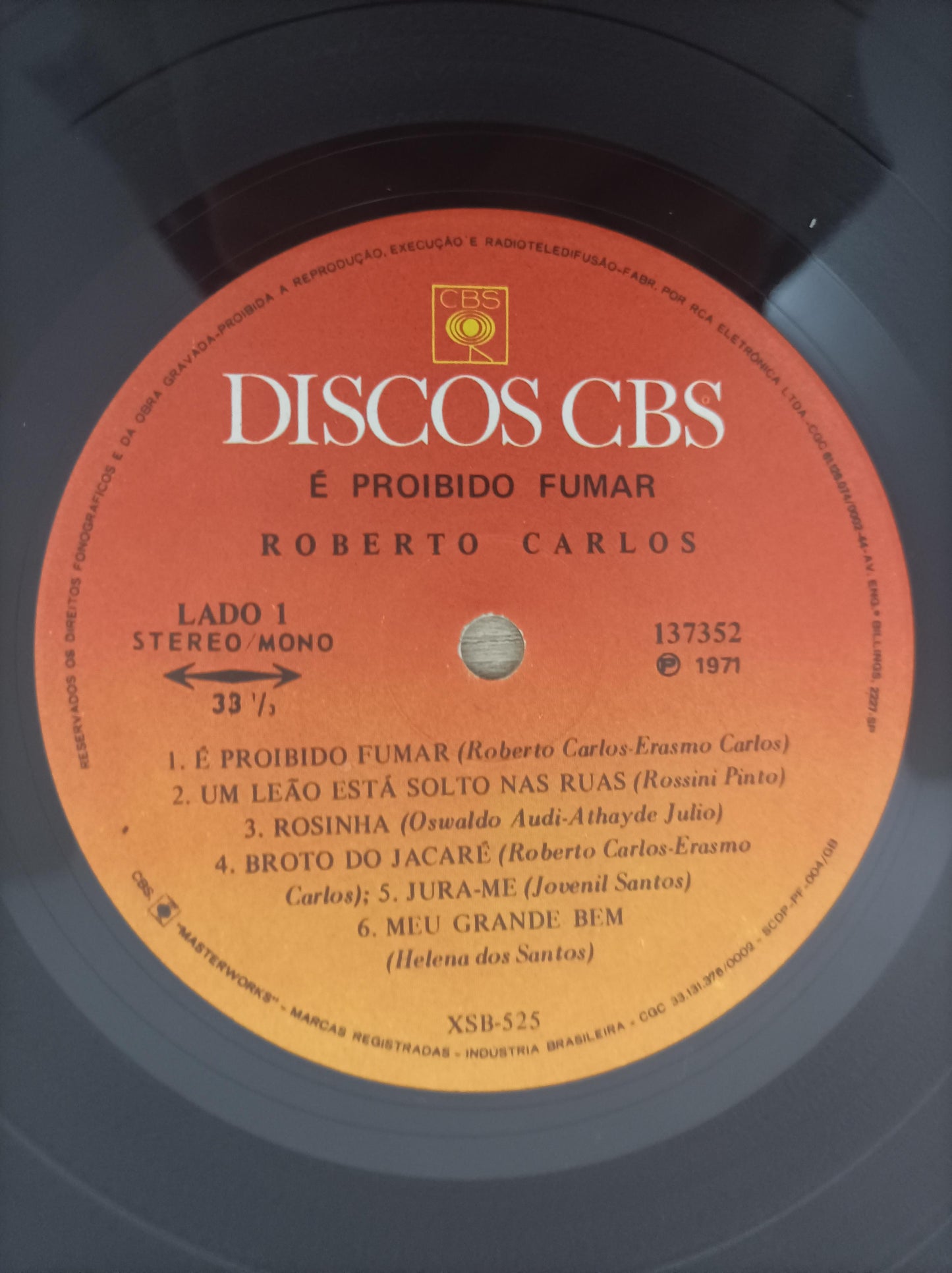 Lp Vinil Roberto Carlos É Proibido Fumar