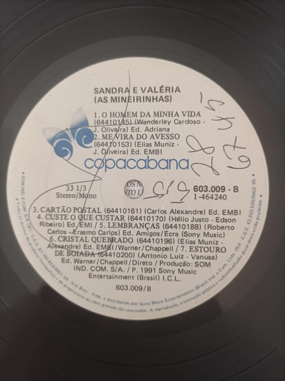 Lp Vinil As Mineirinhas Sandra & Valéria Com Encarte