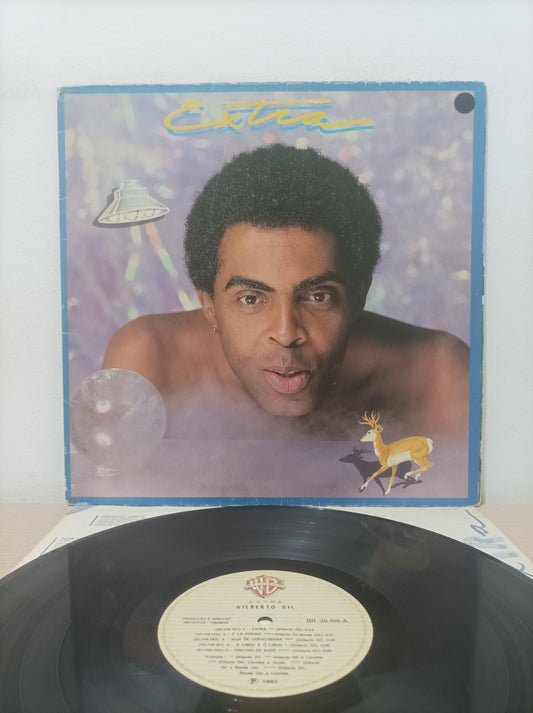 Disco Vinil Extra Gilberto Gil Capa Dupla Com Encarte A