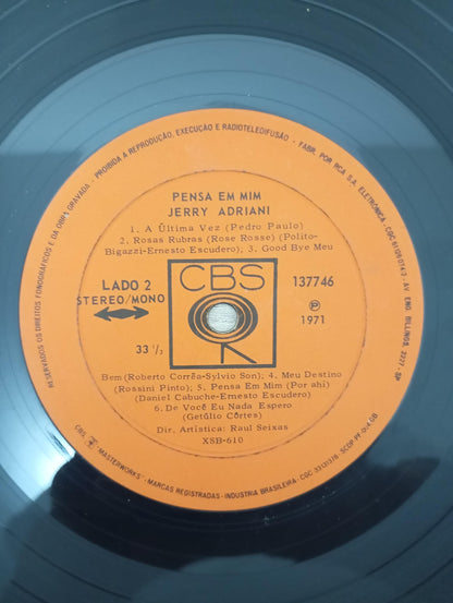 Lp Vinil Jerry Adriani Pensa Em Mim