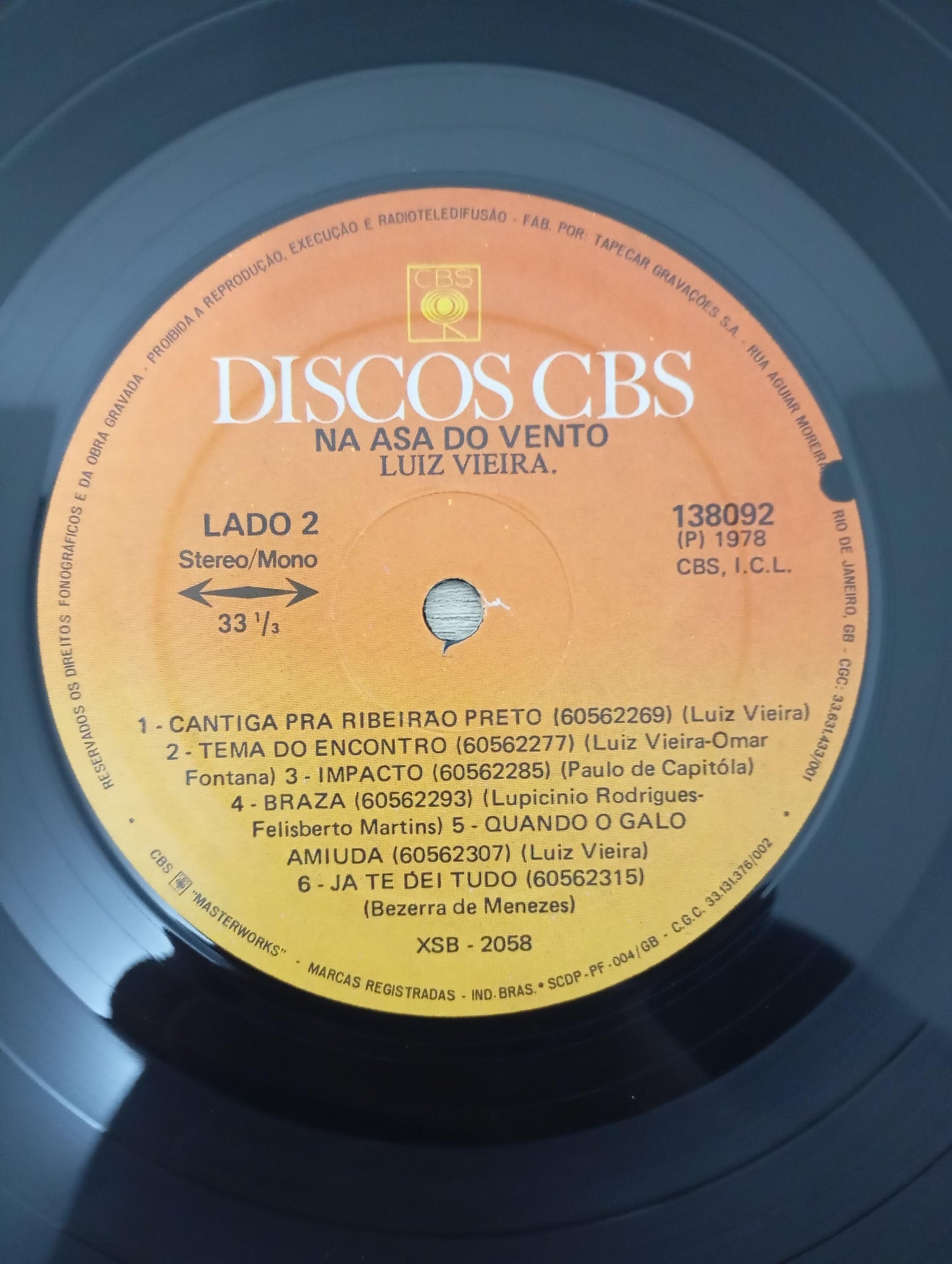 Lp Vinil Luiz Vieira Na Asa Do Vento