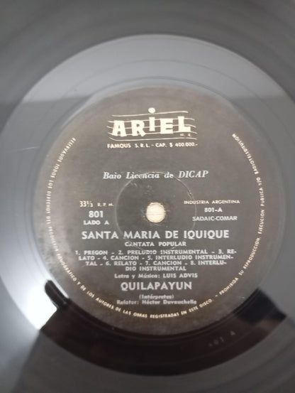 Lp Vinil Quilapayún Santa Maria De Iquique Capa Dupla Import