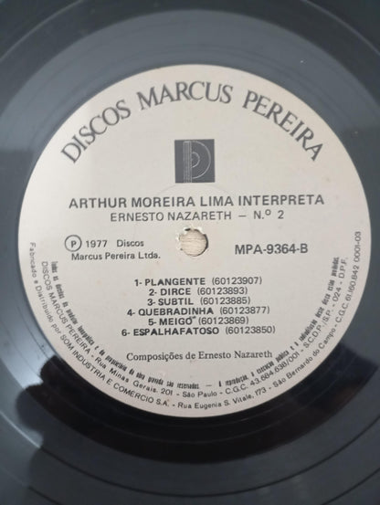 Lp Vinil Arthur Moreira Lima Ernesto Nazareth Nº 2 Duplo