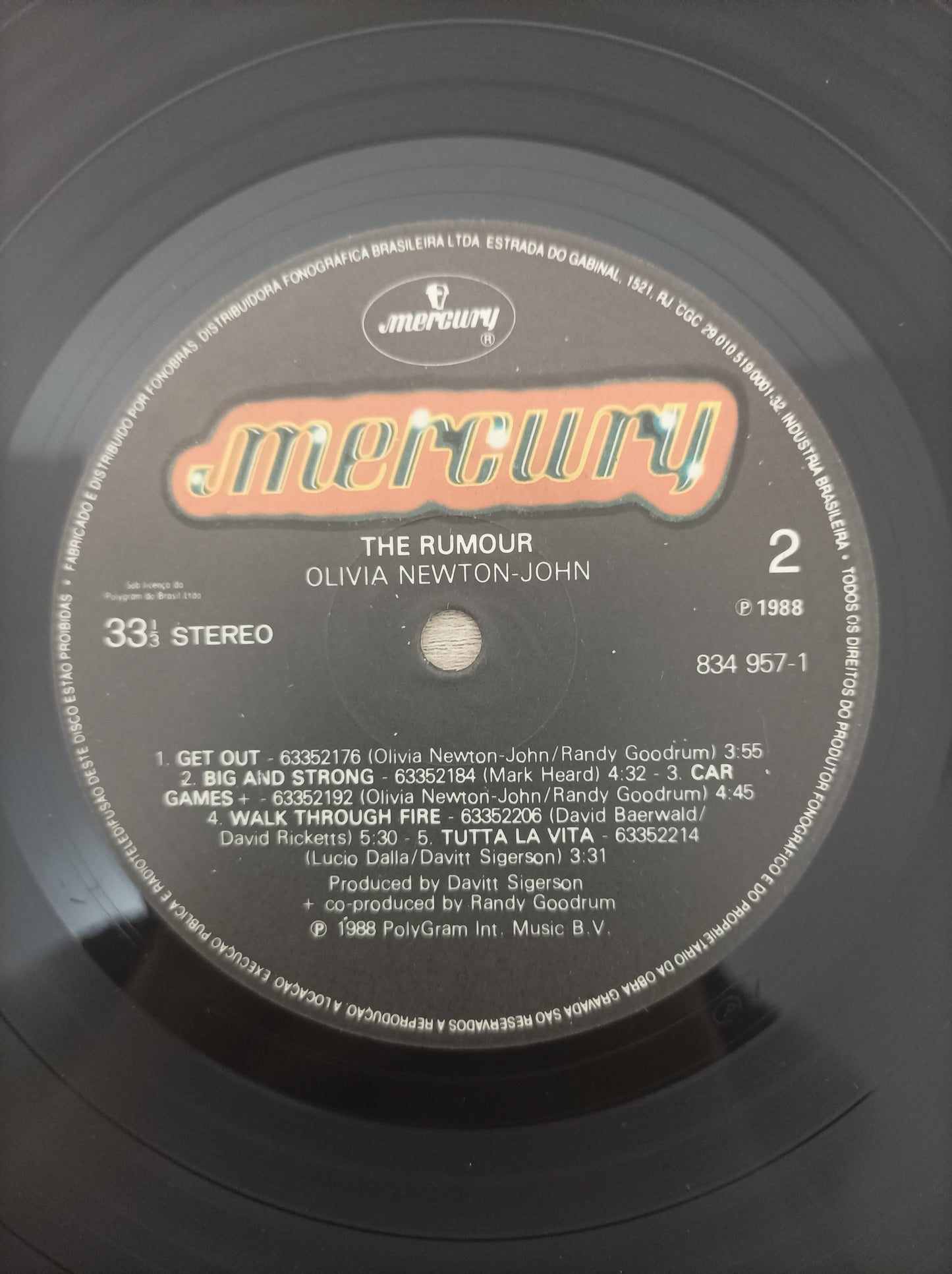 Disco Vinil The Rumour Olivia Newton-John A