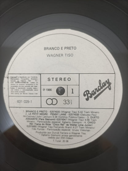 Disco Vinil Branco E Preto Wagner Tiso Com Encarte A