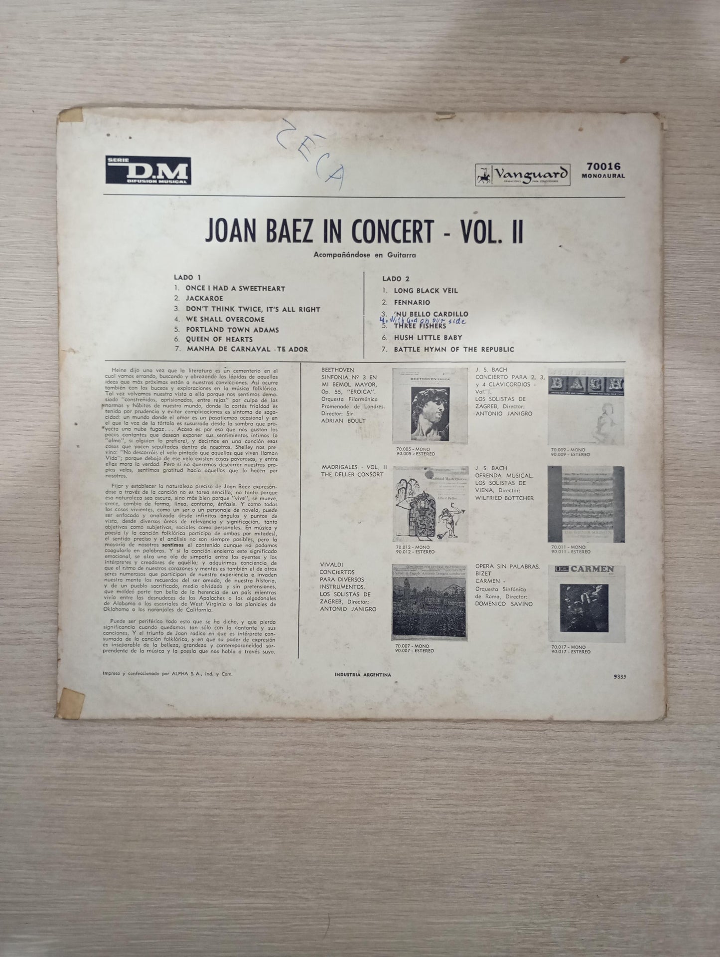 Lp Vinil Joan Baez In Concert Part 2 Importado