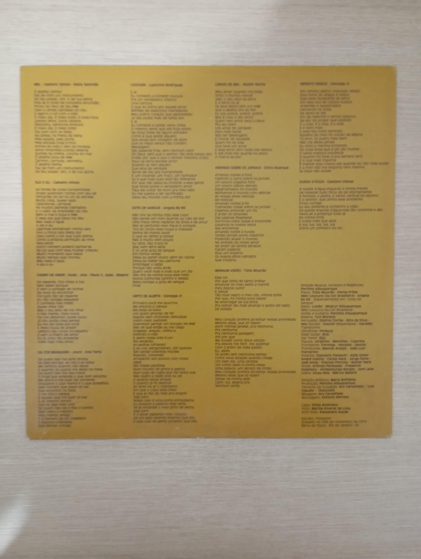 Lp Vinil Maria Bethânia Mel Com Encarte