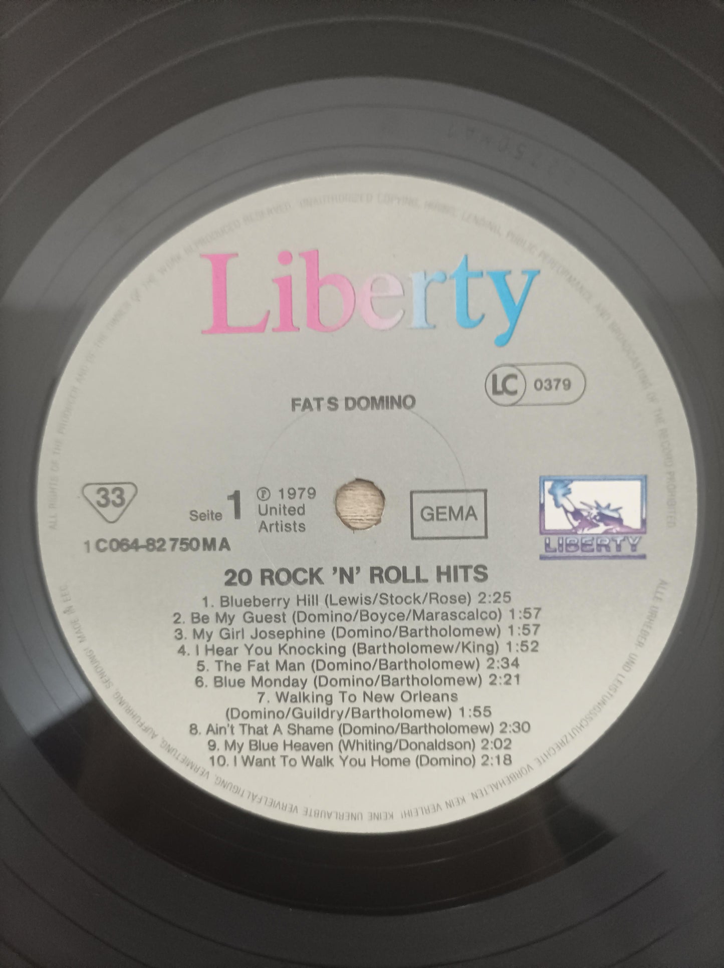 Lp Vinil Fats Domino 20 Rock 'N' Roll Hits Importado