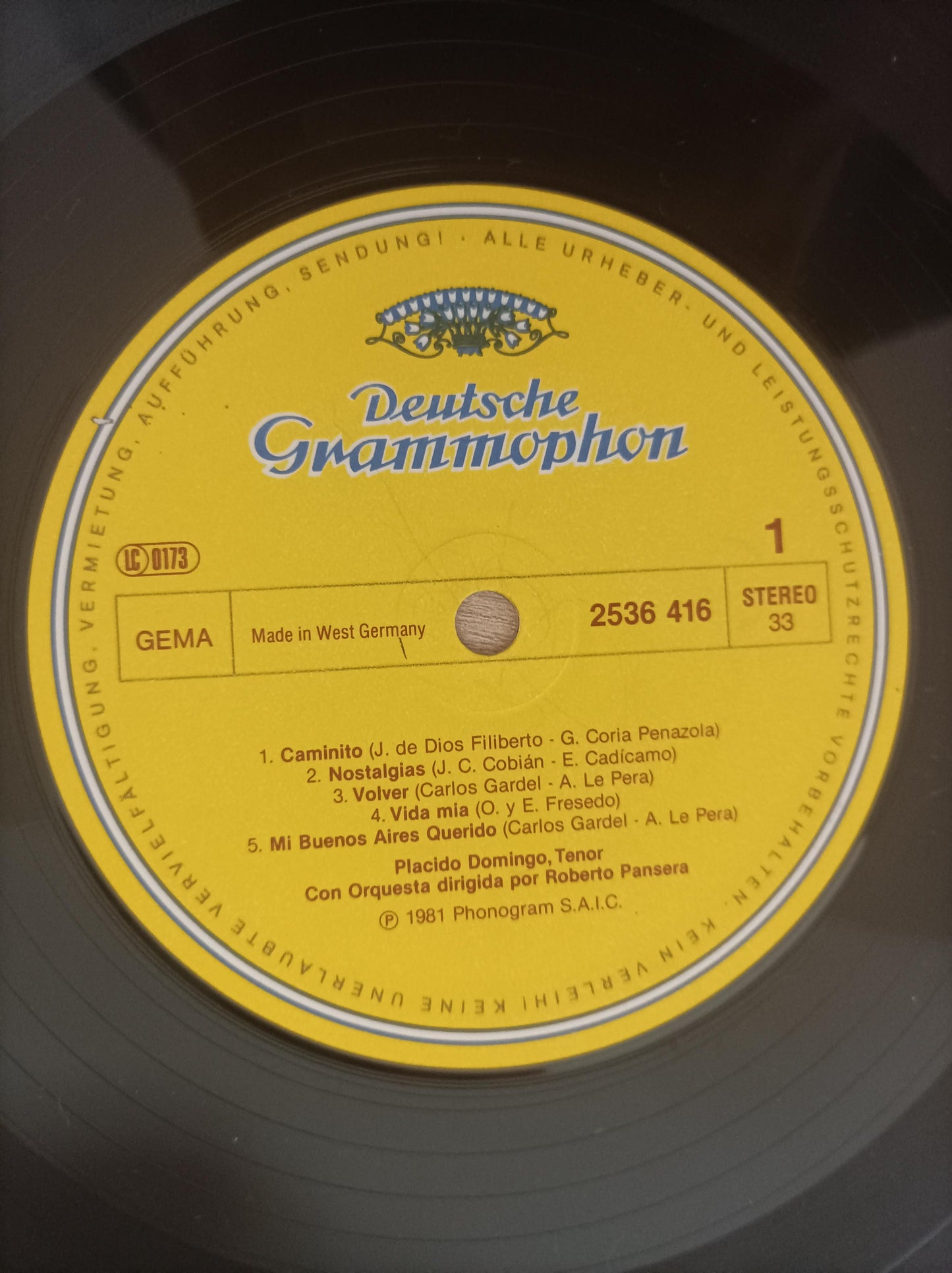 Lp Vinil Placido Domingo Sings Tangos Importado