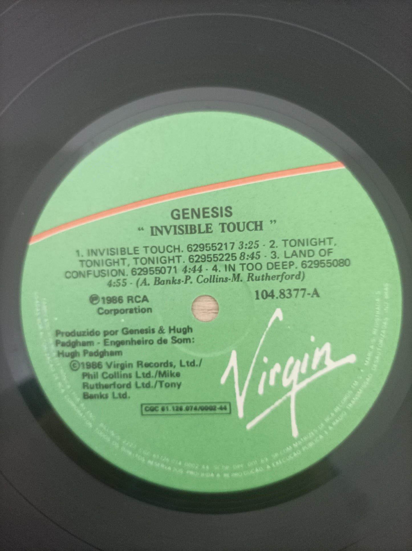 Disco Vinil Invisible Touch Genesis A