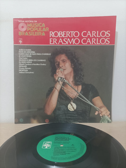 Lp Vinil Roberto Carlos & Erasmo História da MPB Capa Dupla