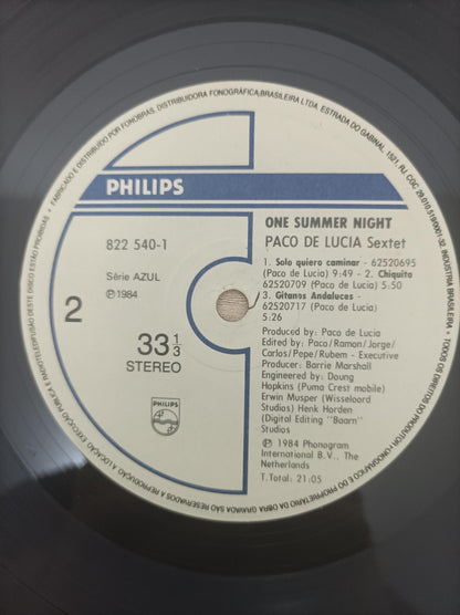 Lp Vinil Paco De Lucía One Summer Night Duplo