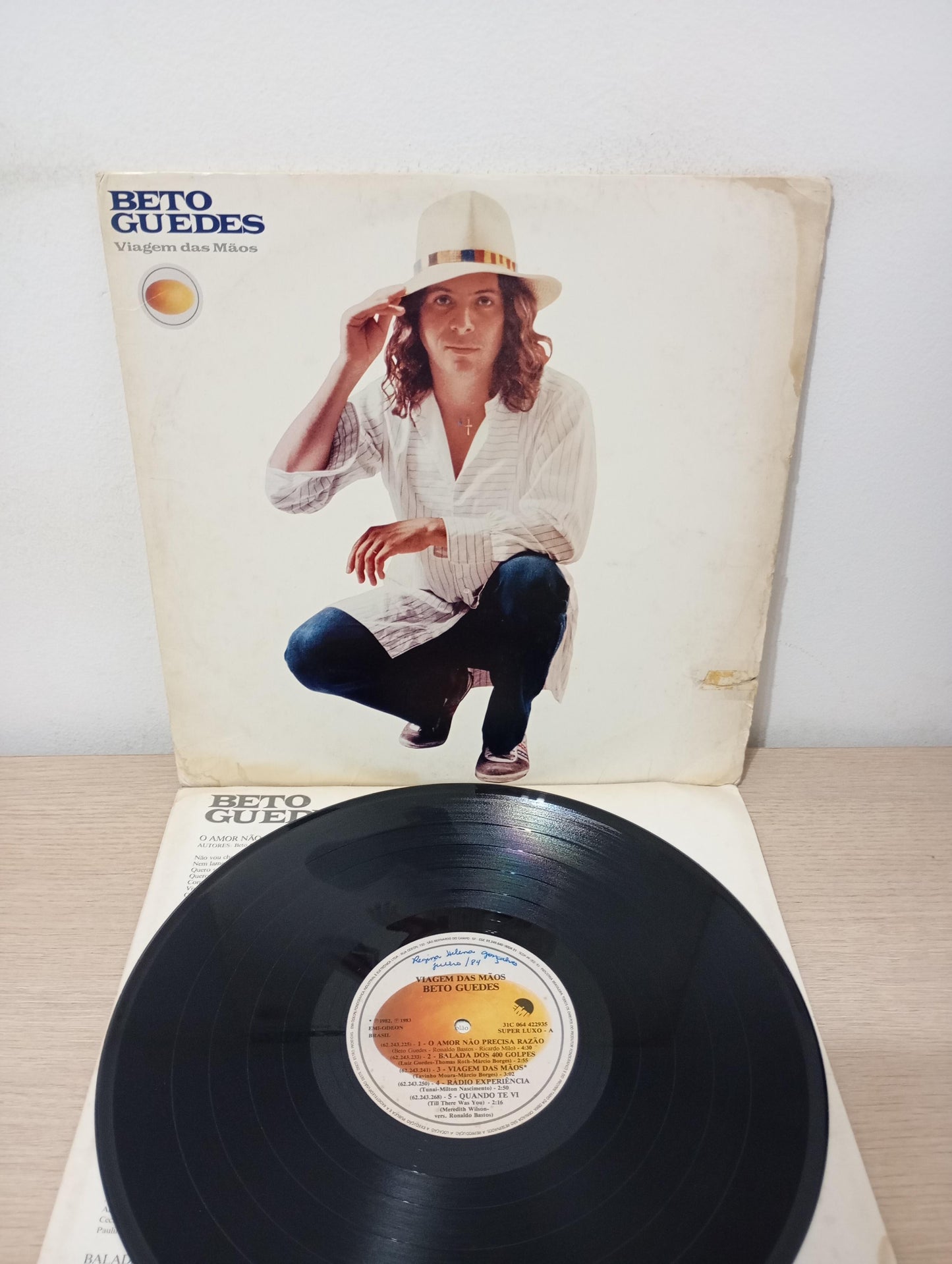 Lp Vinil Beto Guedes Viagem Das Mãos Com Encartes