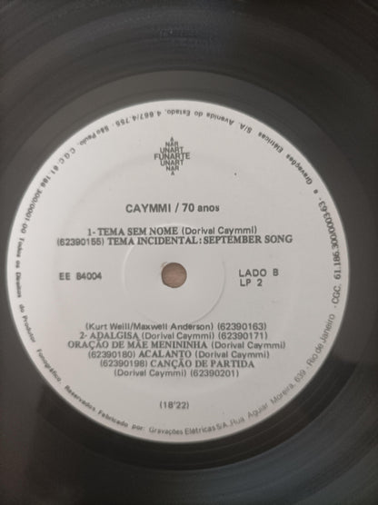 Lp Vinil Dorival Caymmi Setenta Anos Duplo Com Encartes