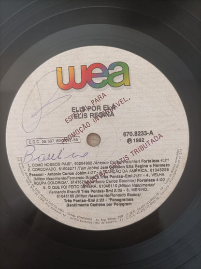 Lp Vinil Elis Regina Elis Por Ela
