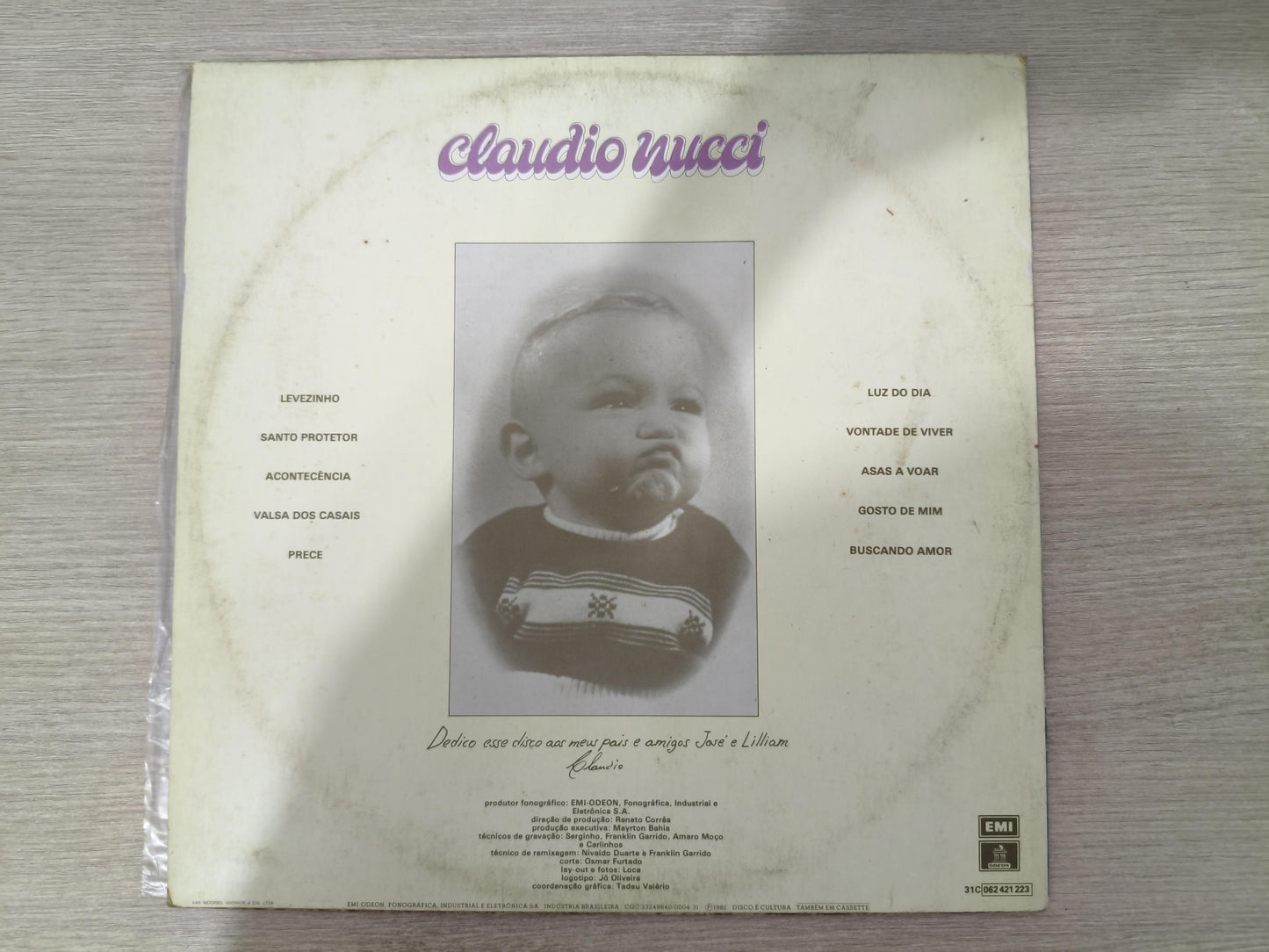 Lp Vinil Claudio Nucci 1981 Com Encarte